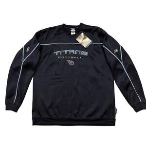 2004 Vintage Reebok Titans Sweatshirt L | NFL On Field Navy Pullover Y2K NWT